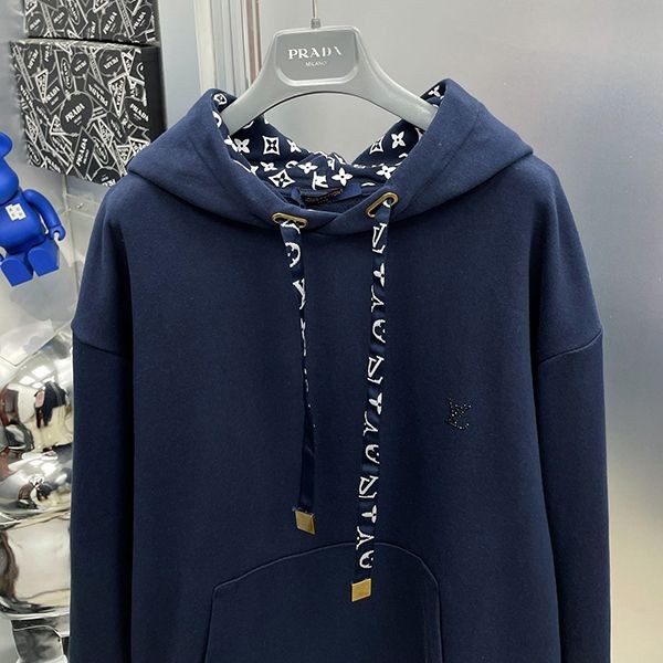 ルイヴィトン カジュアルな フーディ 偽物 モノグラム ブルー vuh92628